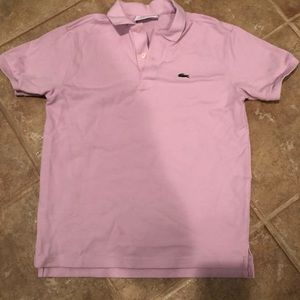 Lacoste Boys Pink Polo Shirt Size 12